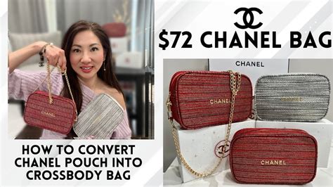 convert chanel pouch to crossbody|How to transform your CHANEL designer pouch / wristlet into a .